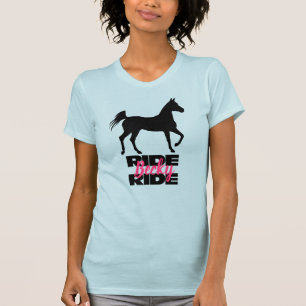 RIDE (Ihr Name) Shirt für Pferdefreunde