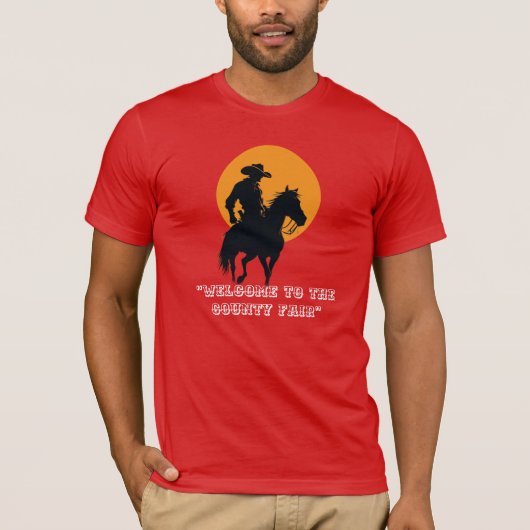 Ride Into the Sunset – Cowboy Silhouette Tee (Vorderseite)