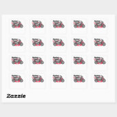 Ride Monkey Quadratischer Aufkleber (Blatt)
