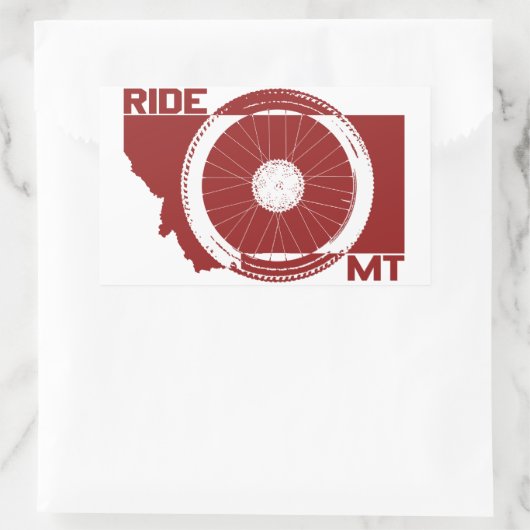Ride Montana Rechteckiger Aufkleber (Tasche)