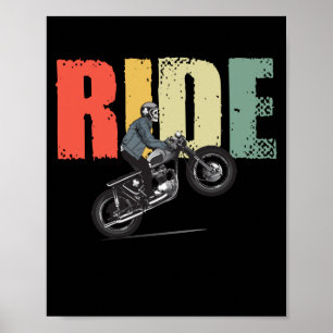RIDE Motocross Moto Dirt Bike Sport Vintag Poster