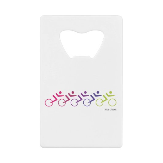 RIDE ODER DIE für Fahrradgruppen Geldbeutel Flaschenöffner (Vorderseite)