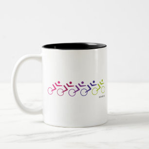 RIDE ODER DIE für Fahrradgruppen Zweifarbige Tasse