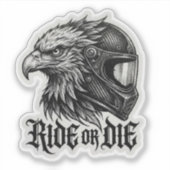 Ride or Die Eagle Biker Helmaufkleber Aufkleber (Vorderseite)