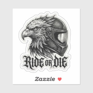Ride or Die Eagle Biker Helmaufkleber Aufkleber