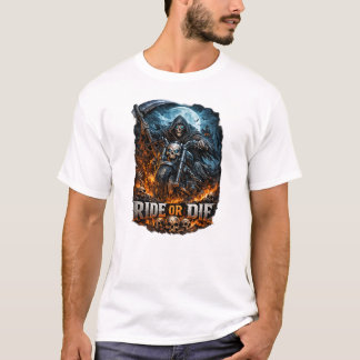Ride or Die – Grim Reaper Biker Inferno T-Shirt