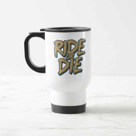 Ride Or Die Skater Skeleton -Skateboarding Graphic Reisebecher (Links)