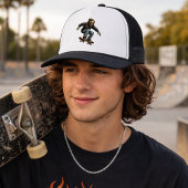 Ride Or Die Skater Skeleton -Skateboarding Graphic Truckerkappe