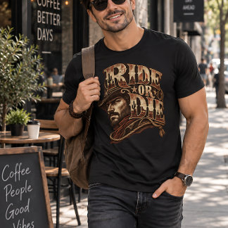 Ride Or Die Vintage Western Cowboy T-Shirt