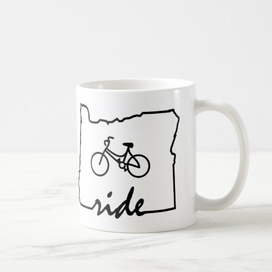 Ride Oregon (Radfahren) Kaffeetasse (Rechts)