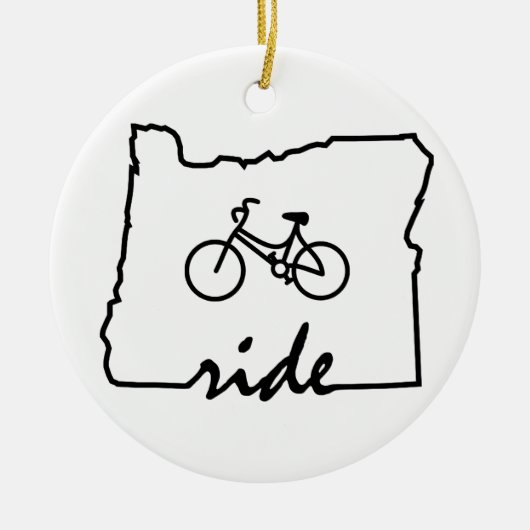 Ride Oregon (Radfahren) Keramikornament (Vorne)