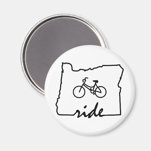 Ride Oregon (Radfahren) Magnet (Vorderseite/Rückseite)