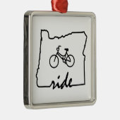 Ride Oregon (Radfahren) Ornament Aus Metall (Rechts)