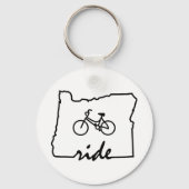 Ride Oregon (Radfahren) Schlüsselanhänger (Vorderseite)