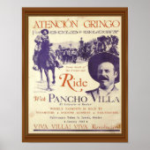 Ride 🎖️ Pancho Villa Vintages mexikanisches Kunst Poster (Vorne)