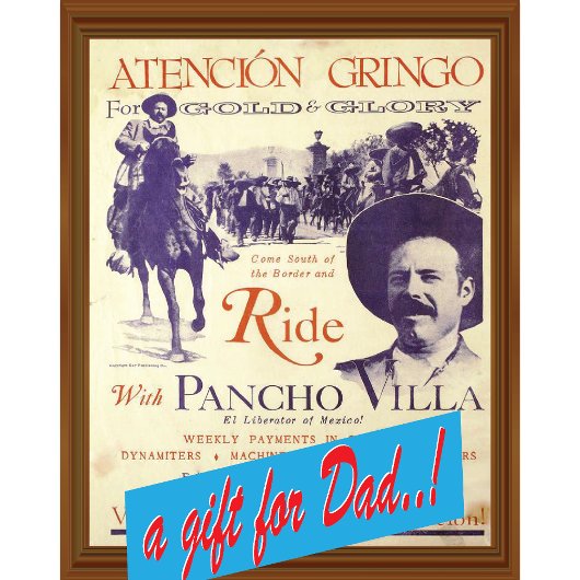 Ride 🎖️ Pancho Villa Vintages mexikanisches Kunst Poster