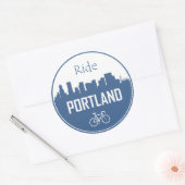 Ride Portland Runder Aufkleber (Umschlag)