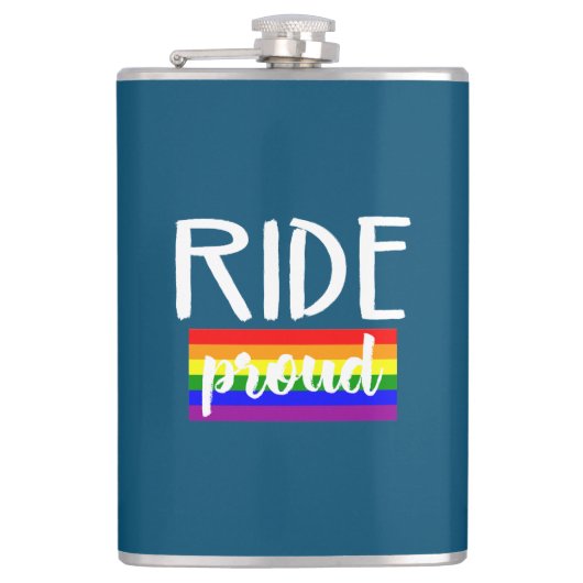 Ride Proud Cycling Flachmann (Vorderseite)