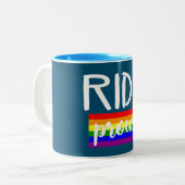 Ride Proud Cycling Zweifarbige Tasse (Vorderseite Links)