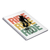 Ride Ride Vintager Radfahrer Notizblock (Rechte Seite)