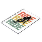 Ride Ride Vintager Radfahrer Notizblock (Linke Seite)