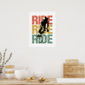Ride Ride Vintager Radfahrer Poster (Küche)