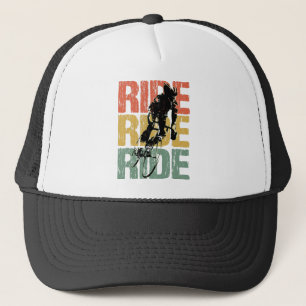 Ride Ride Vintager Radfahrer Truckerkappe