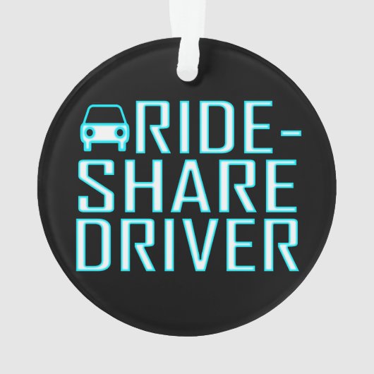 Ride Share Driving Uber Driver Rideshare Ornament (Rückseite)