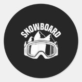 Ride Ski Snowboard Skiing Goggles Snow Snowboarder Runder Aufkleber (Vorderseite)