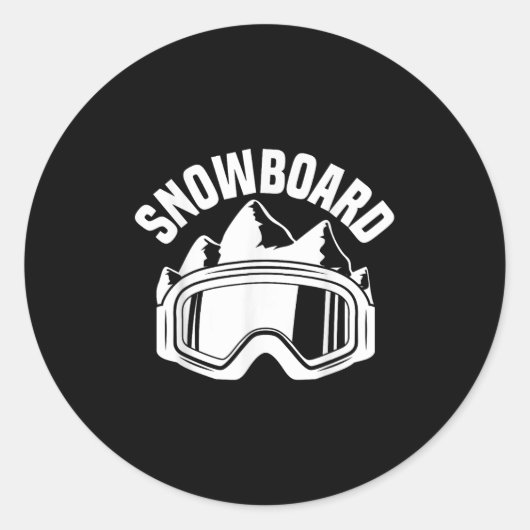 Ride Ski Snowboard Skiing Goggles Snow Snowboarder Runder Aufkleber (Vorderseite)