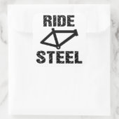 Ride Steel Quadratischer Aufkleber (Tasche)