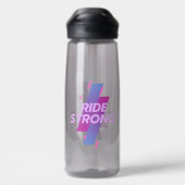 Ride Strong – Motivational Water Bottle Trinkflasche (Rückseite)