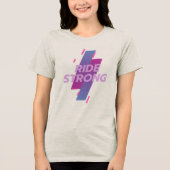 Ride Strong: Spin Class & Indoor Cycling Tri-Blend Shirt (Vorderseite)