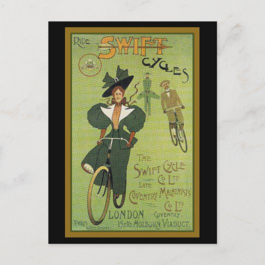 Ride Swift Cycles Postkarte (Vorderseite)