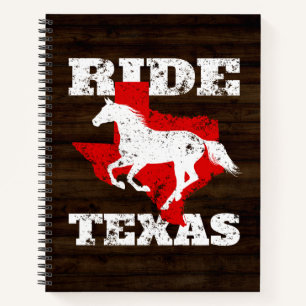 Ride Texas - Geschenk für Pferdefreunde, Reiter Notizblock