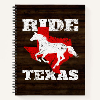 Ride Texas - Geschenk für Pferdefreunde, Reiter Notizblock