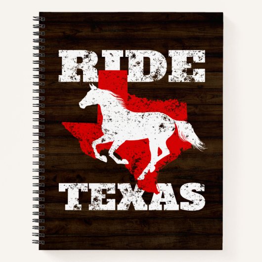 Ride Texas - Geschenk für Pferdefreunde, Reiter Notizblock (Vorderseite)