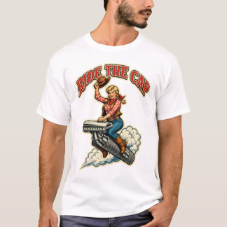 Ride the Cap – Vintage Cowgirl Wet Shaving T-Shirt