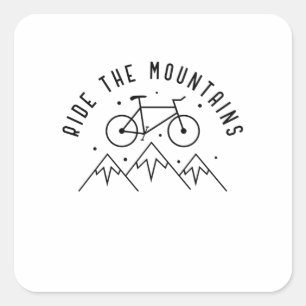 Ride The Mountains Quadratischer Aufkleber