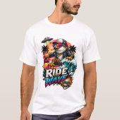 Ride the Wave Eagle Surfer T-Shirt (Vorderseite)
