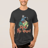 Ride the Wave – Retro Surf Skeleton Tee (Vorderseite)
