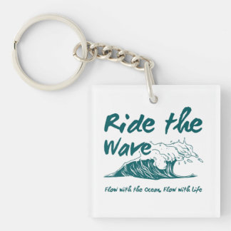 Ride the Wave Surf Design Schlüsselanhänger