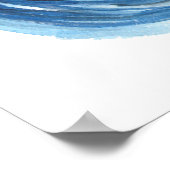 Ride the wave watercolor quote Poster (Ecke)