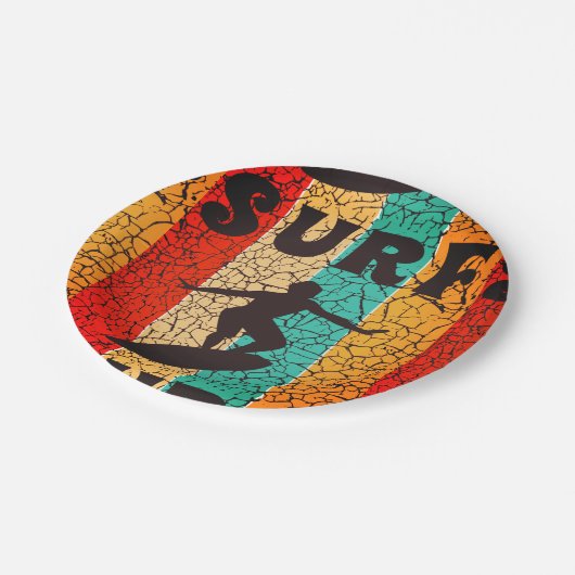 Ride the Waves California Summer Surfstrand Pappteller (Schrägansicht)