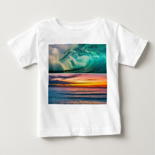 "Ride the Waves: Ocean Vibes T-Shirt" Baby T-shirt (Vorderseite)