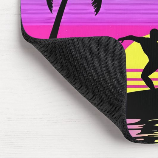 Ride the Waves – Purple Sunset Surf Mood Mouse Pad Mousepad (Ecke)