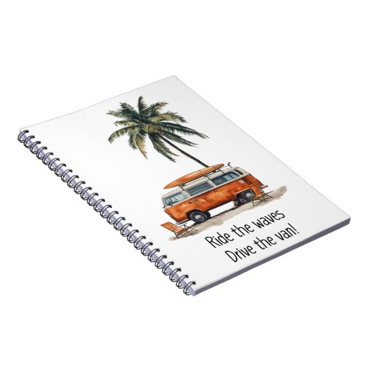 Ride the Waves VW Campervan Notebook Notizblock (Rechte Seite)