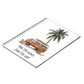 Ride the Waves VW Campervan Notebook Notizblock (Linke Seite)