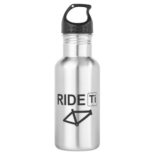 Ride Titanium Edelstahlflasche (Vorderseite)