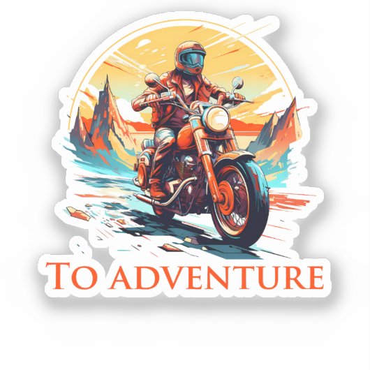 Ride to Adventure Aufkleber (Vorderseite)
